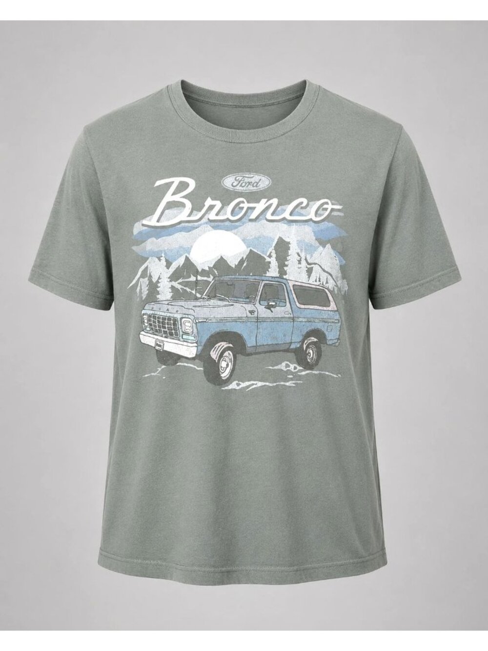 Ford Bronco Womens XXL T-Shirt Green Ford Official Licensed Graphic Top